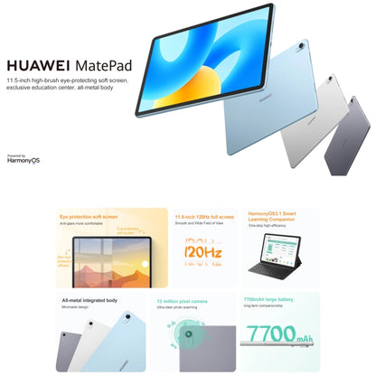 HUAWEI MatePad 11.5 inch 2023 WIFI, 8GB+256GB, HarmonyOS 3.1 Qualcomm Snapdragon 7 Gen 1 Octa Core, Not Support Google Play(Grey) - Huawei by Huawei | Online Shopping UK | buy2fix