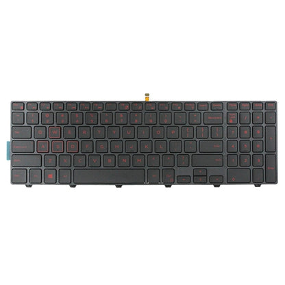 Backlight Laptop Keyboard For Dell 15-9550 / 15-3000 / 15-5542(Red Word) - Dell Spare Parts by buy2fix | Online Shopping UK | buy2fix