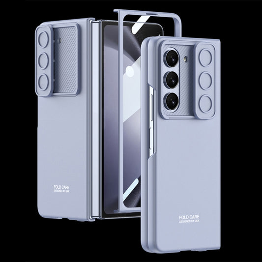 For Samsung Galaxy Z Fold5 GKK Integrated Ultra-thin Sliding Camshield Flip Phone Case(Light Blue) - Galaxy Z Fold5 Cases by GKK | Online Shopping UK | buy2fix