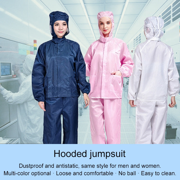 Striped Anti-static Split Hood Dust-proof Work Suit, Size:L(Pink) - Protective Clothing by buy2fix | Online Shopping UK | buy2fix