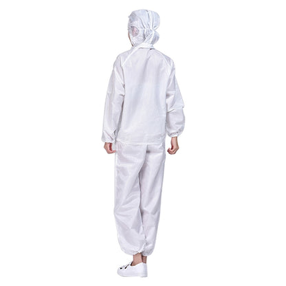 Striped Anti-static Split Hood Dust-proof Work Suit, Size:XXXL(White) - Protective Clothing by buy2fix | Online Shopping UK | buy2fix
