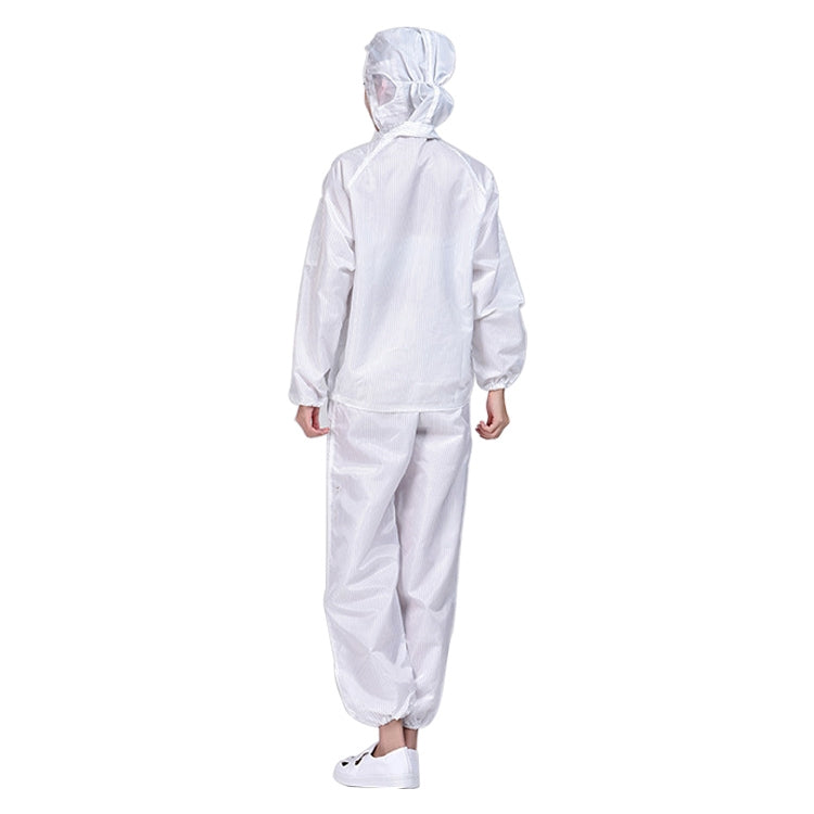 Striped Anti-static Split Hood Dust-proof Work Suit, Size:XXXXL(White) - Protective Clothing by buy2fix | Online Shopping UK | buy2fix