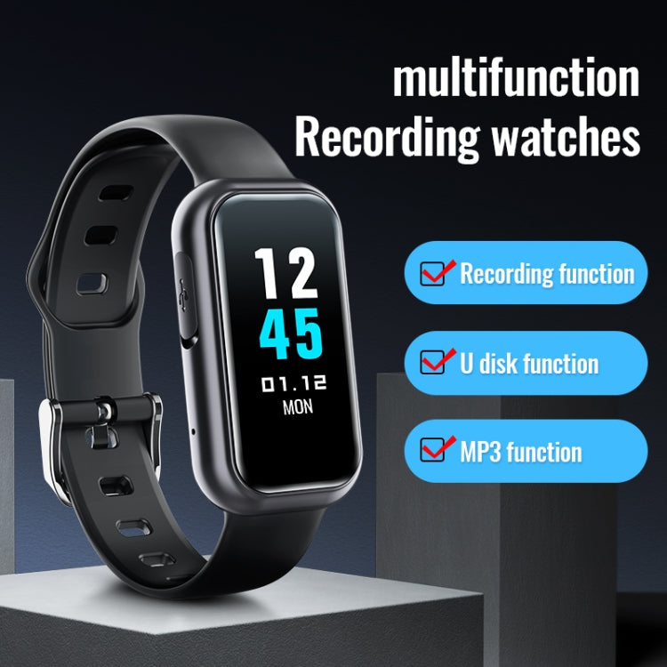 JNN S16 Smart HD Noise Reduction Bluetooth MP3 Voice Control Recording Bracelet, Memory:4GB - Smart Wristbands by JNN | Online Shopping UK | buy2fix