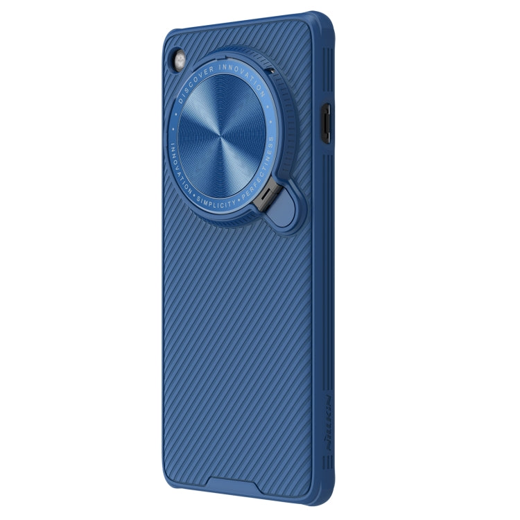 For OPPO Find X7 Ultra NILLKIN Black Mirror Prop CD Texture Mirror Phone Case(Blue) - OPPO Cases by NILLKIN | Online Shopping UK | buy2fix