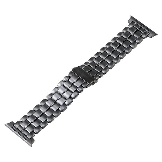 For Apple Watch Series 6 44mm Five Beads Titanium Steel Watch Band(Grey) - Watch Bands by buy2fix | Online Shopping UK | buy2fix