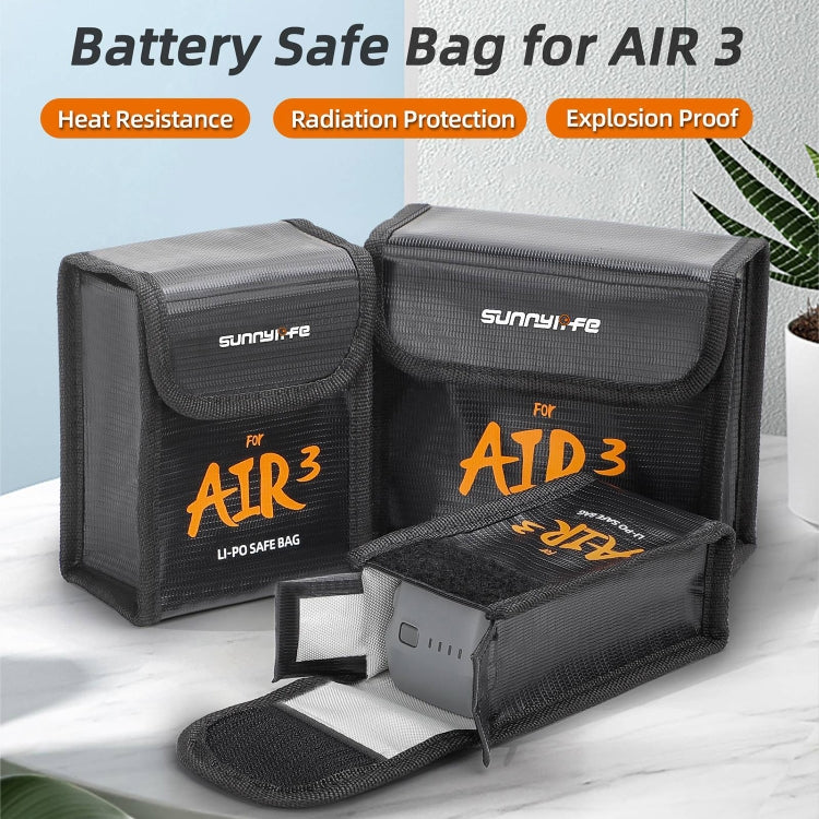 For DJI Air 3 Sunnylife Battery Explosion-proof Safe Bag Protective Li-Po Safe Bag For 1pc Battery - Backpacks & Bags by Sunnylife | Online Shopping UK | buy2fix