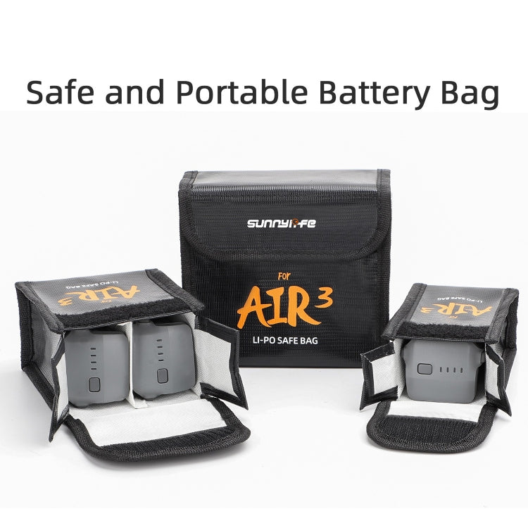 For DJI Air 3 Sunnylife Battery Explosion-proof Safe Bag Protective Li-Po Safe Bag For 1pc Battery - Backpacks & Bags by Sunnylife | Online Shopping UK | buy2fix