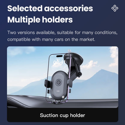 TOTU CH-3 Series One-Touch Locking Car Holder, Suction Cup Version(Black) - Car Holders by TOTUDESIGN | Online Shopping UK | buy2fix