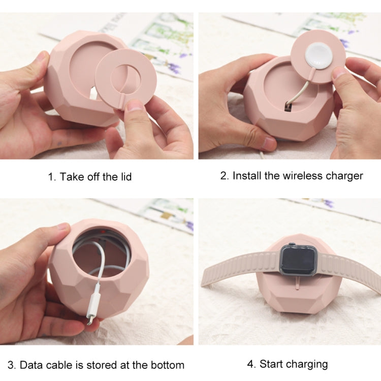 Diamond-shaped 2 in 1 Wireless Charging Silicone Base(Black) - Charger / Holder by buy2fix | Online Shopping UK | buy2fix