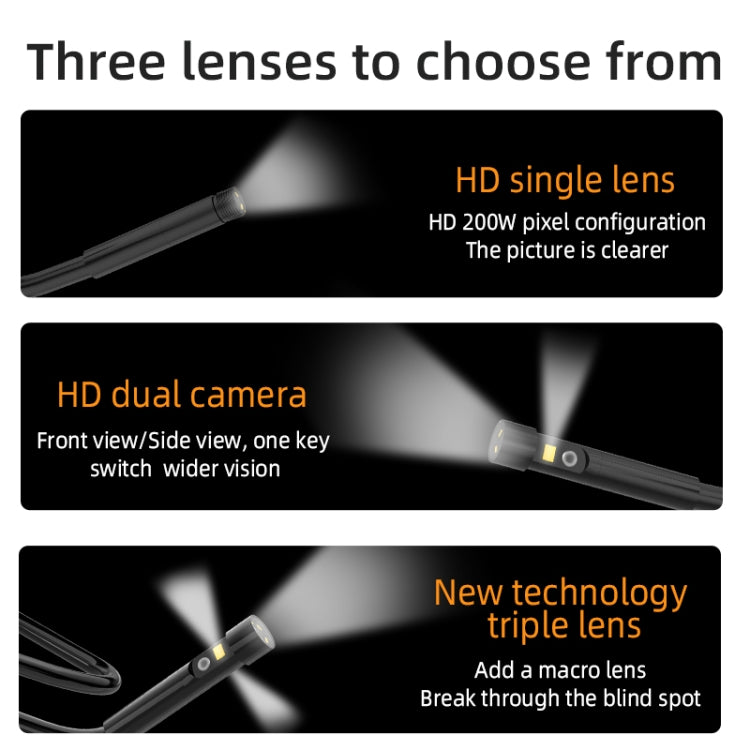 T23 5.5mm Single Lens 7 inch Screen Industrial Endoscope, Spec:10m Tube -  by buy2fix | Online Shopping UK | buy2fix