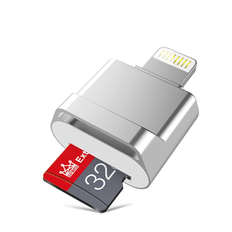 MicroDrive 8pin To TF Card Adapter Mini iPhone & iPad TF Card Reader, Capacity:128GB(Silver) -  by MICRODRIVE | Online Shopping UK | buy2fix