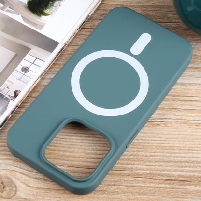 For iPhone 15 Pro MagSafe Liquid Silicone Phone Case(Deep Green) - iPhone 15 Pro Cases by buy2fix | Online Shopping UK | buy2fix