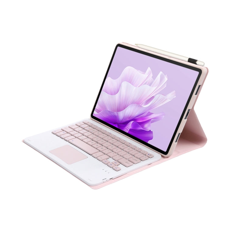 For Huawei MatePad Air 11.5 inch 2023 AH14-A Lambskin Texture Ultra-thin Detachable Bluetooth Keyboard Leather Case with Touchpad(Pink) - Huawei Keyboard by buy2fix | Online Shopping UK | buy2fix