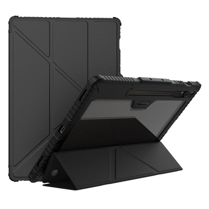 For Samsung Galaxy Tab S9 Ultra NILLKIN Bumper Pro Multi-angle Folding Style Tablet Leather Case(Black) - Galaxy Tab S9 Ultra Cases by NILLKIN | Online Shopping UK | buy2fix