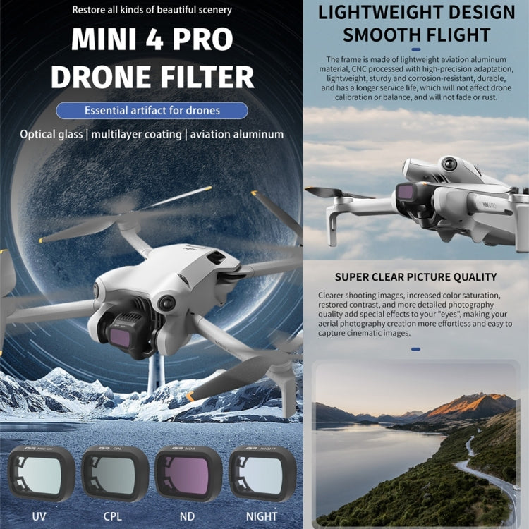 For DJI Mini 4 Pro JSR KB Series Drone Camera Lens Filter, Filter:CPL ND8/16/32/64/256/1000 NIGHT - Mavic Lens Filter by JSR | Online Shopping UK | buy2fix