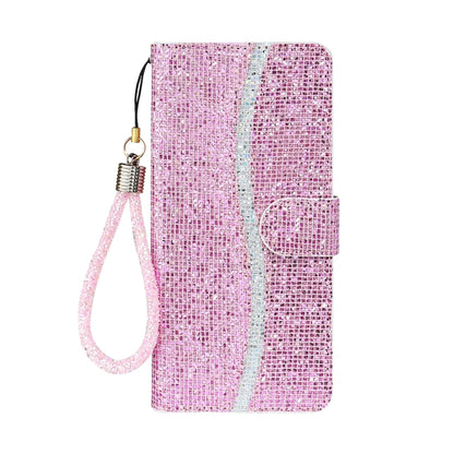 For iPhone 15 Pro Max Glitter Powder Filp Leather Phone Case(Pink) - iPhone 15 Pro Max Cases by buy2fix | Online Shopping UK | buy2fix