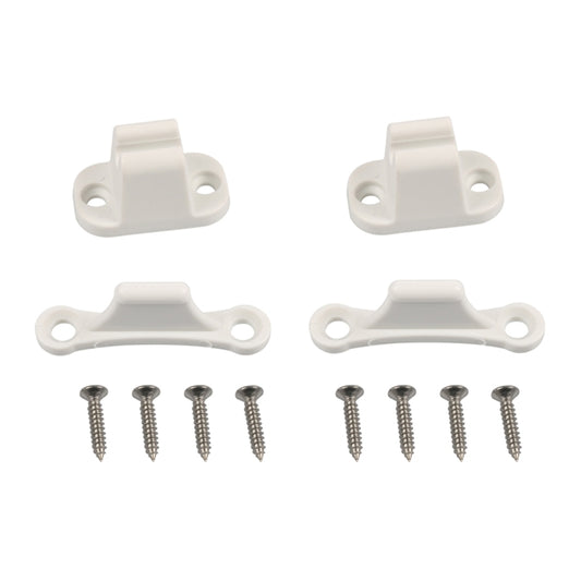 A8624 2 Pair White RV Hatch T-shape Door Fixer Kit with Screws - Locks & Hasps by buy2fix | Online Shopping UK | buy2fix