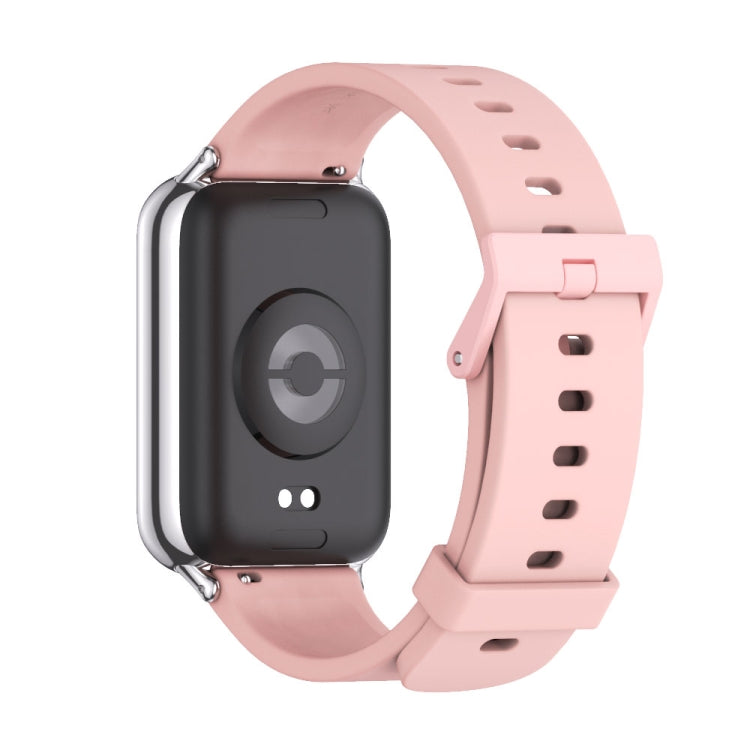 For Xiaomi Smart Band 9 Pro / 8 Pro Mijobs Silicone Breathable Watch Band(Pink Silver) - Watch Bands by MIJOBS | Online Shopping UK | buy2fix