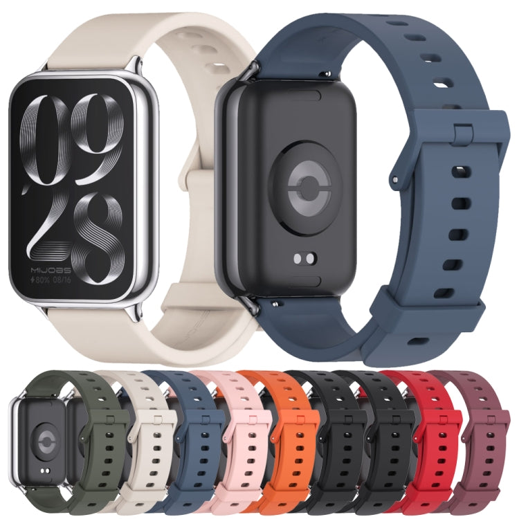 For Xiaomi Smart Band 9 Pro / 8 Pro Mijobs Silicone Breathable Watch Band(Pink Silver) - Watch Bands by MIJOBS | Online Shopping UK | buy2fix