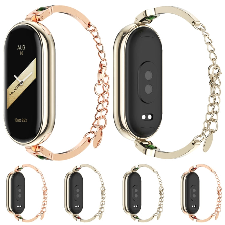 For Xiaomi Mi Band 8 / 9 / 9 NFC Mijobs Ruyi Beauty Bracelet Watch Band(Light Gold Green) - Watch Bands by MIJOBS | Online Shopping UK | buy2fix