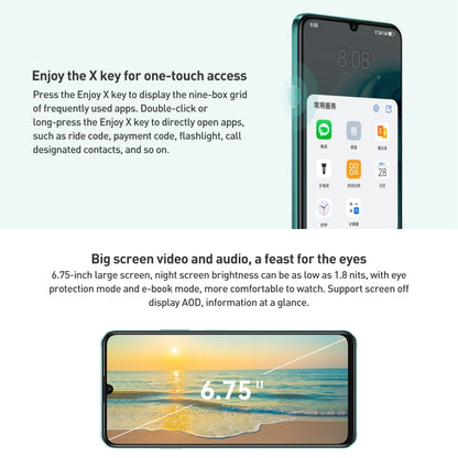 HUAWEI Enjoy 70, 8GB+256GB, Side Fingerprint Identification, 6.75 inch HarmonyOS 4.0 Kirin 710A Octa Core 2.0GHz, Network: 4G, OTG, Not Support Google Play(Black) - Huawei Mate & P by Huawei | Online Shopping UK | buy2fix