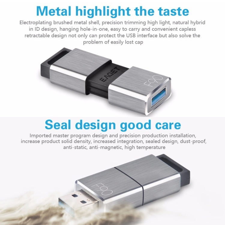 EAGET F90 256G USB 3.0 Interface Metal Flash U Disk - USB Flash Drives by EAGET | Online Shopping UK | buy2fix