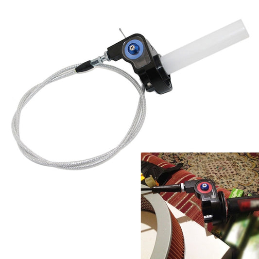 Off-road Motorcycle Modified 22mm Handle Throttle Clamp Hand Grip Big Torque Oil Visual Throttle Accelerator for with Cable(Blue with Silver Throttle Cable) - Grips by buy2fix | Online Shopping UK | buy2fix