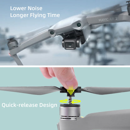 1 Pair Sunnylife 7238F-1 For DJI Mavic Air 2 Low Noise Quick-release Propellers(Silver) - DIY Propeller by Sunnylife | Online Shopping UK | buy2fix