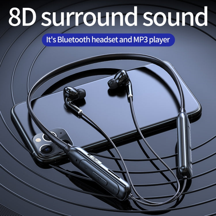 M60 8D Surround Sound Wireless Neck-mounted 5.1 Bluetooth Earphone Support TF Card MP3 Mode(Red) - Neck-mounted Earphone by buy2fix | Online Shopping UK | buy2fix