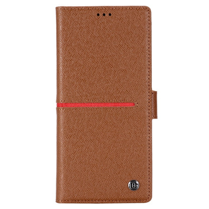 For Samsung Galaxy Note 20 GEBEI Top-grain Leather Horizontal Flip Protective Case with Holder & Card Slots & Wallet & Photo Frame(Brown) - Galaxy Note20 Cases by GEBEI | Online Shopping UK | buy2fix