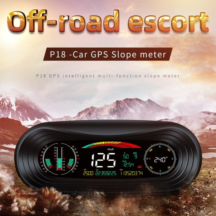 P18 GPS Car HUD Head-up Display Vehicle Speed / Voltage / Mileage - Head Up Display System by buy2fix | Online Shopping UK | buy2fix