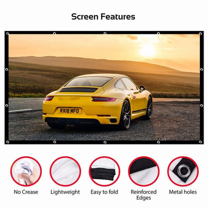 Simple Folding Thin Polyester Projector Film Curtain, Size:72 inch (16:9) Projection Area: 159x90cm - Consumer Electronics by buy2fix | Online Shopping UK | buy2fix