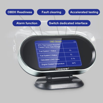 KONNWEI KW206 2 in 1 OBDII / EOBD12V Car Fault Scanner + 3.5 inch LCD Monitor - Code Readers & Scan Tools by KONNWEI | Online Shopping UK | buy2fix