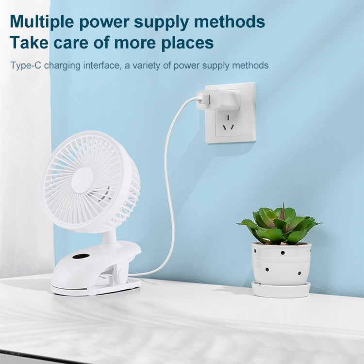 F601 Multifunctional Clip-on Electric Fan with LED Display (White) - Consumer Electronics by buy2fix | Online Shopping UK | buy2fix