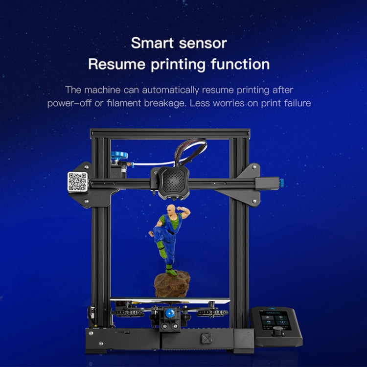 CREALITY Ender-3 V2 Craborundom Glass Platform Ultra-silent DIY 3D Printer, Print Size : 22 x 22 x 25cm, US Plug - 3D Printer by Creality | Online Shopping UK | buy2fix