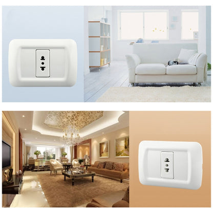 Round Flat Single Connection Ambipolar Wall-mounted Socket - Consumer Electronics by buy2fix | Online Shopping UK | buy2fix