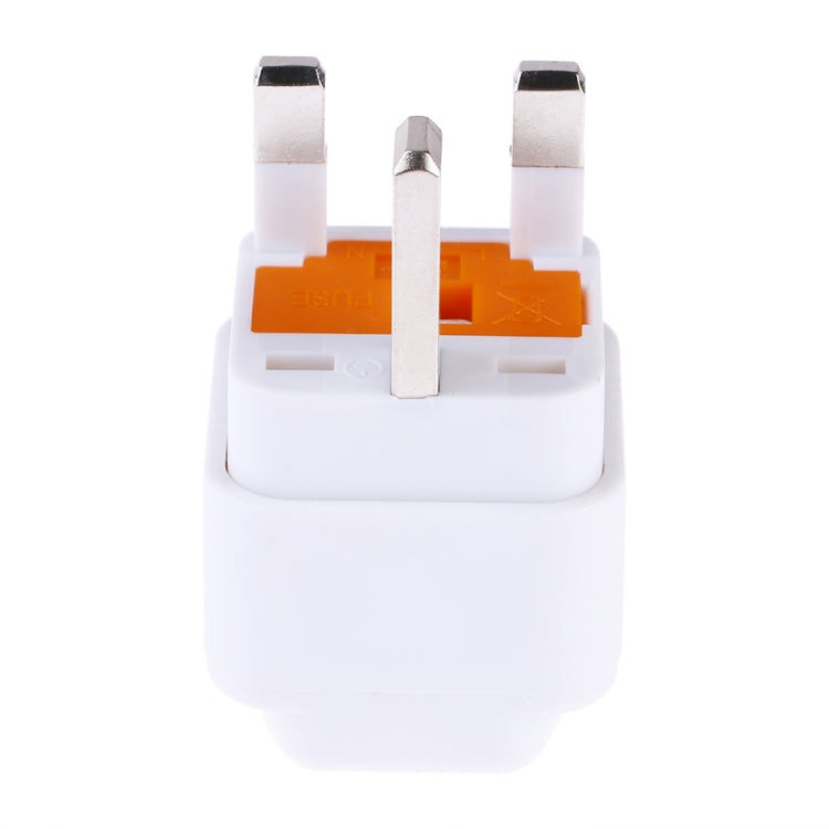 Portable Universal Socket to UK Plug Power Adapter Travel Charger with Fuse(White) - Consumer Electronics by buy2fix | Online Shopping UK | buy2fix