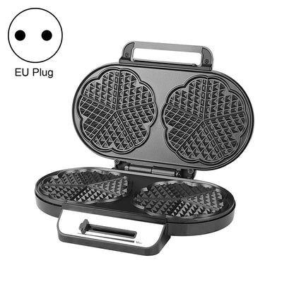 Household Waffle Maker Toaster Double Dish Heating Mini Breakfast Machine Sandwich Electric Cake Baking Machine, EU Plug - Home & Garden by buy2fix | Online Shopping UK | buy2fix