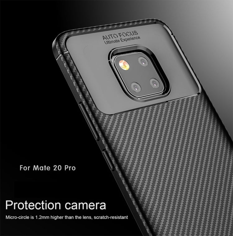 Beetle Shape Carbon Fiber Texture Shockproof TPU Case for Huawei Mate 20 Pro(Black) - Mobile Accessories by buy2fix | Online Shopping UK | buy2fix