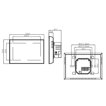 BHT-8000-GA Control Water Heating Energy-saving and Environmentally-friendly Smart Home Negative Display LCD Screen Round Room Thermostat without WiFi(Black) - Consumer Electronics by buy2fix | Online Shopping UK | buy2fix