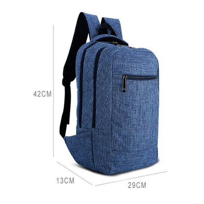 Universal Multi-Function Canvas Cloth Laptop Computer Shoulders Bag Business Backpack Students Bag, Size: 43x28x12cm, For 15.6 inch and Below Macbook, Samsung, Lenovo, Sony, DELL Alienware, CHUWI, ASUS, HP(Blue) - Backpack by buy2fix | Online Shopping UK | buy2fix