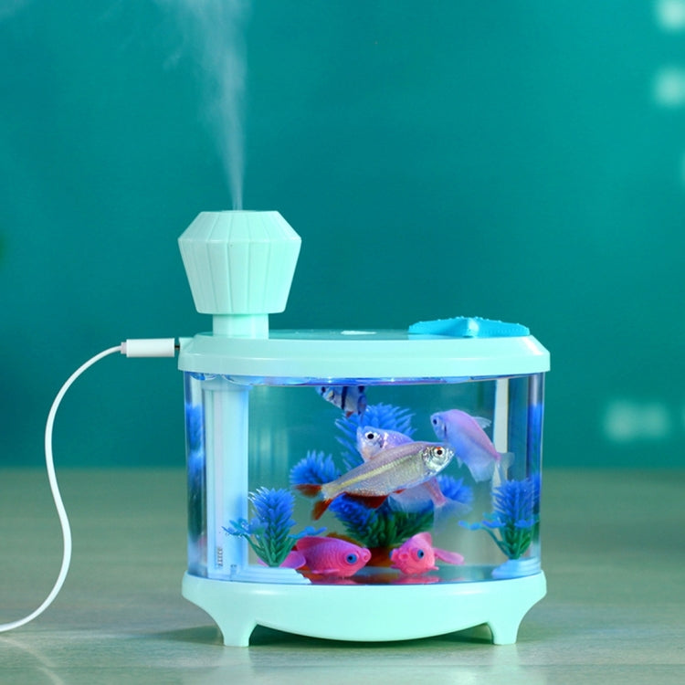 460ML Fish Tank Style Ultrasonic Aromatherapy Air Purifier Humidifier USB Atomizer with LED Night Light(Green) - Home & Garden by buy2fix | Online Shopping UK | buy2fix