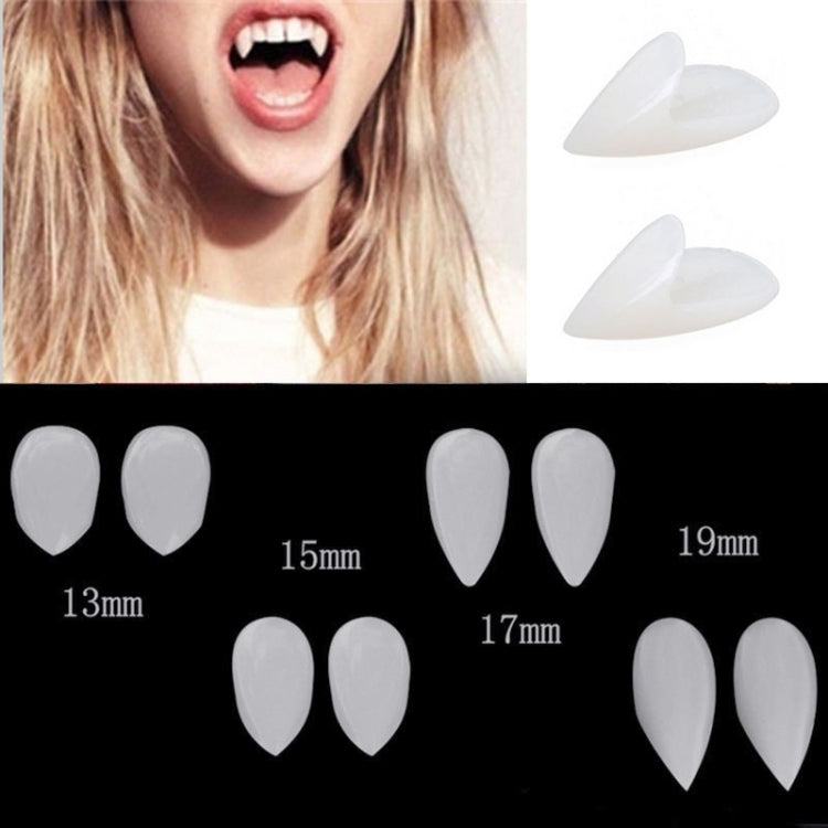 1 Pair 17mm Halloween Party Dentures Props Vampire Zombie Devil Fangs Teeth - Home & Garden by buy2fix | Online Shopping UK | buy2fix