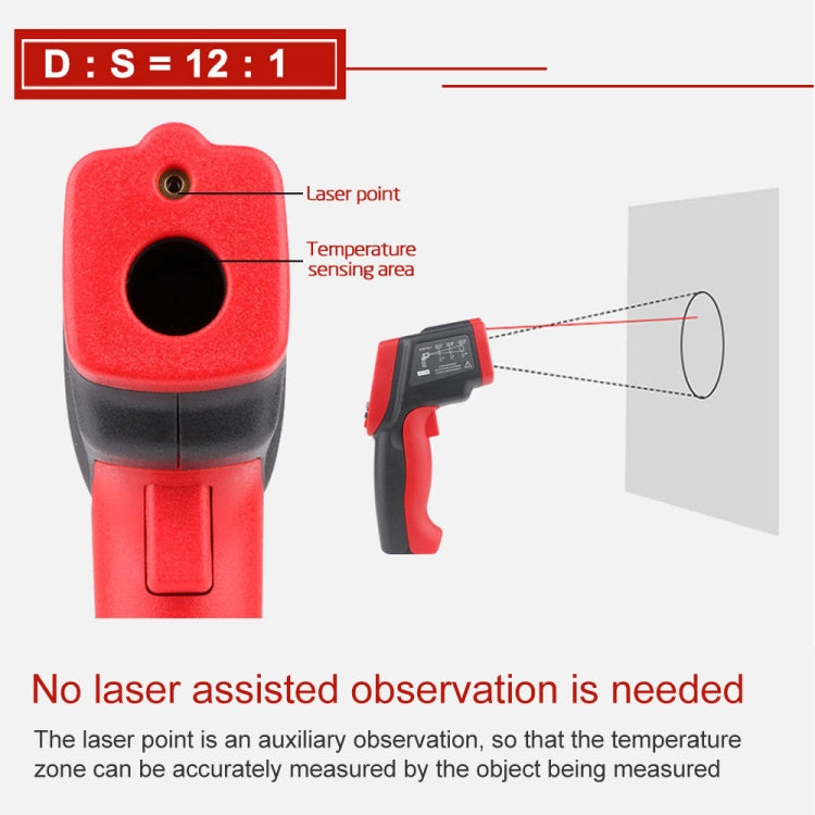 Wintact WT700 -50 Degree C~750 Degree C Handheld Portable Outdoor Non-contact Digital Infrared Thermometer - Thermostat & Thermometer by Wintact | Online Shopping UK | buy2fix