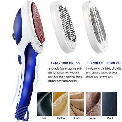 Multifunction Household Handheld Steamer Travel Portable Hand - Held Steam Hanging Hot Machine Ceramic Bottom with Flannelette Brush & Hair Brush & Measuring Cup,US Plug(Blue) - Home & Garden by buy2fix | Online Shopping UK | buy2fix