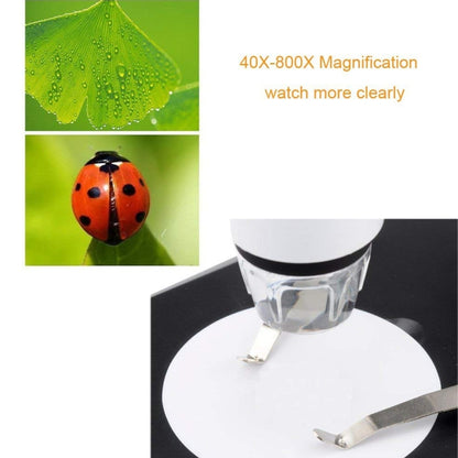 DMS-MDS800 40X-1600X Magnifier 2.0MP Image Sensor USB Digital Microscope with 8 LEDs & Professional Stand - Digital Microscope by buy2fix | Online Shopping UK | buy2fix