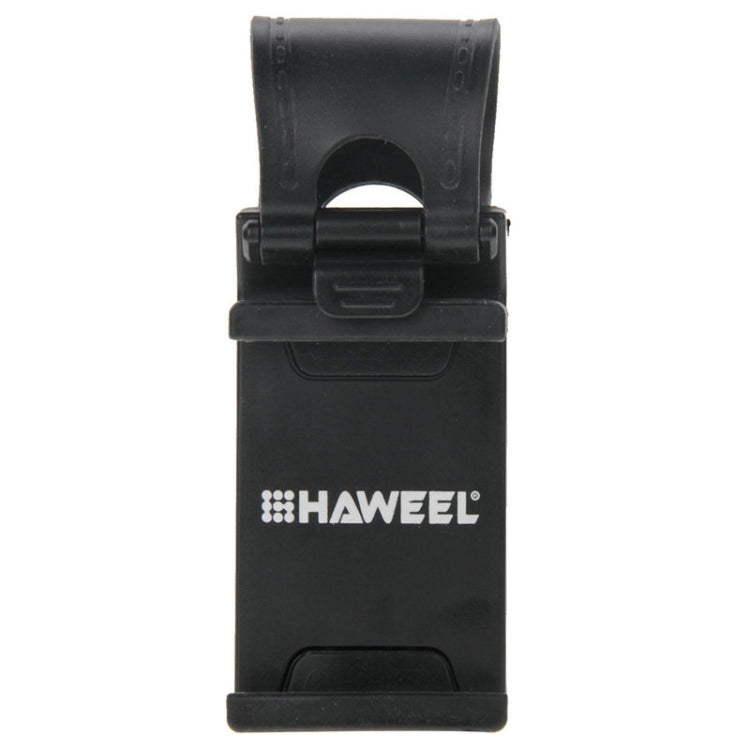 [HK Warehouse] HAWEEL Universal Car Steering Wheel Phone Mount Holder(Black) - Car Holders by HAWEEL | Online Shopping UK | buy2fix