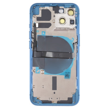 For iPhone 13 Battery Back Cover with Side Keys & Card Tray & Power + Volume Flex Cable & Wireless Charging Module(Blue) - Repair & Spare Parts by buy2fix | Online Shopping UK | buy2fix