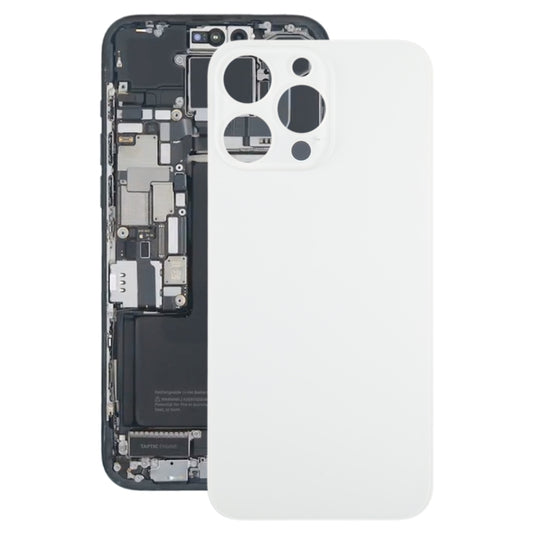For iPhone 15 Pro Glass Battery Back Cover(White) -  by buy2fix | Online Shopping UK | buy2fix