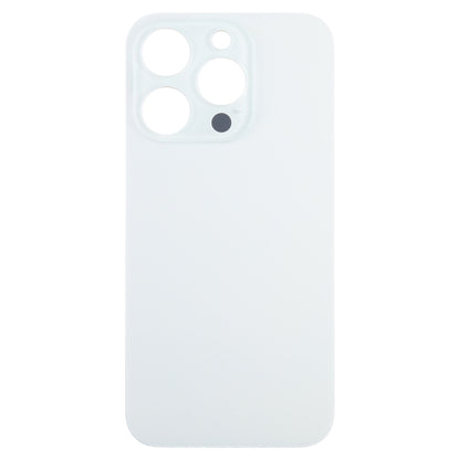 For iPhone 15 Pro Easy Replacement Big Camera Hole Glass Back Battery Cover(White) -  by buy2fix | Online Shopping UK | buy2fix
